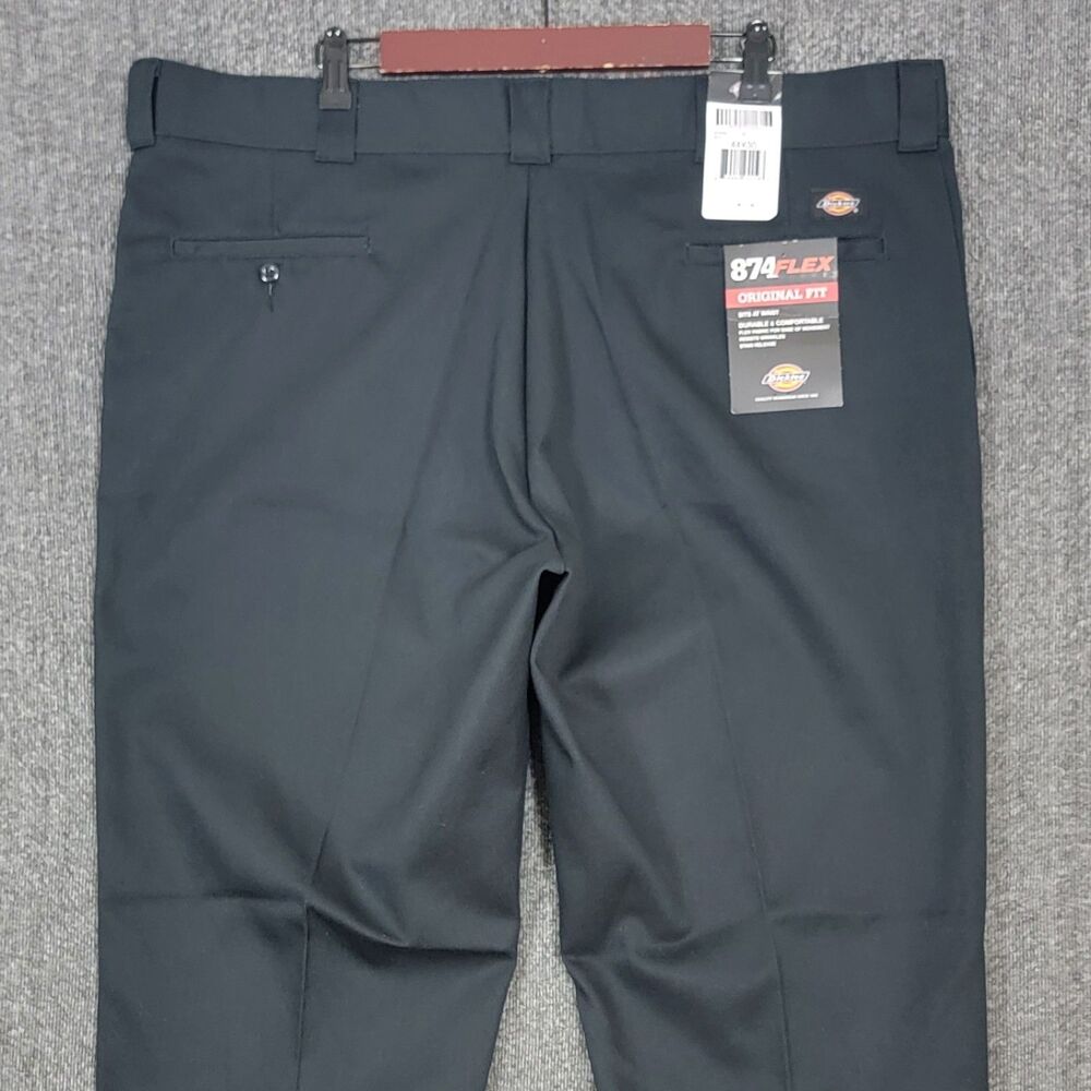 Dickies 874 Flex Original Fit Pants Mens 44x30 Black Work Uniform Bottoms NWT - Picture 9 of 13